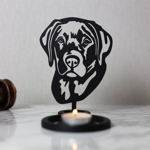 Kerzenhalter Kerzenhalter Chinesischer Schatten Hund Niedlich Labrador Tier Dekoration Design von Vibe3D Bild 2