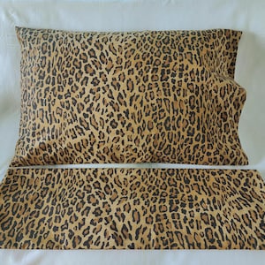 Ralph Lauren ARAGON LEOPARD Fabric 2 STANDARD Pillowcases New!