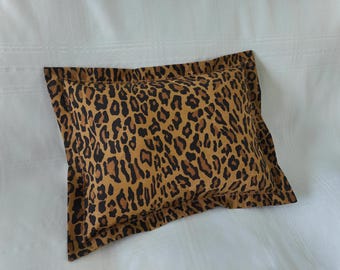 1 RALPH LAUREN ARAGON Leopard Toss Pillow Sham Cover New (12x16")