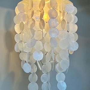 Capiz shells mother of pearl opaline lamps Ibiza Boho vintage style