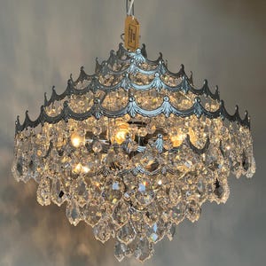 Cristallstrass chandelier crystal Chrome frame
