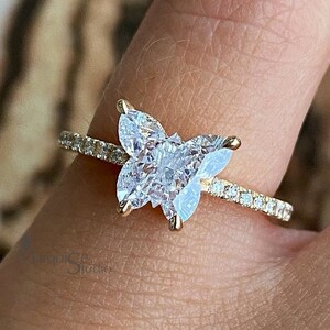 Butterfly cut diamond ring shop
