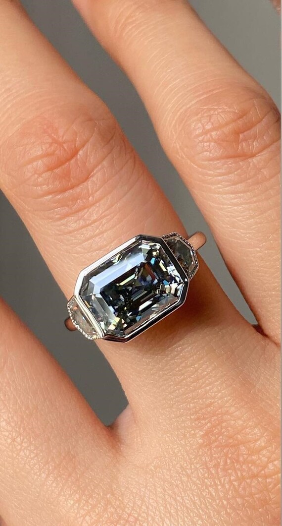 CRYSTAL RING THIN DARK GREY CRYSTAL RING THIN DARK GREY