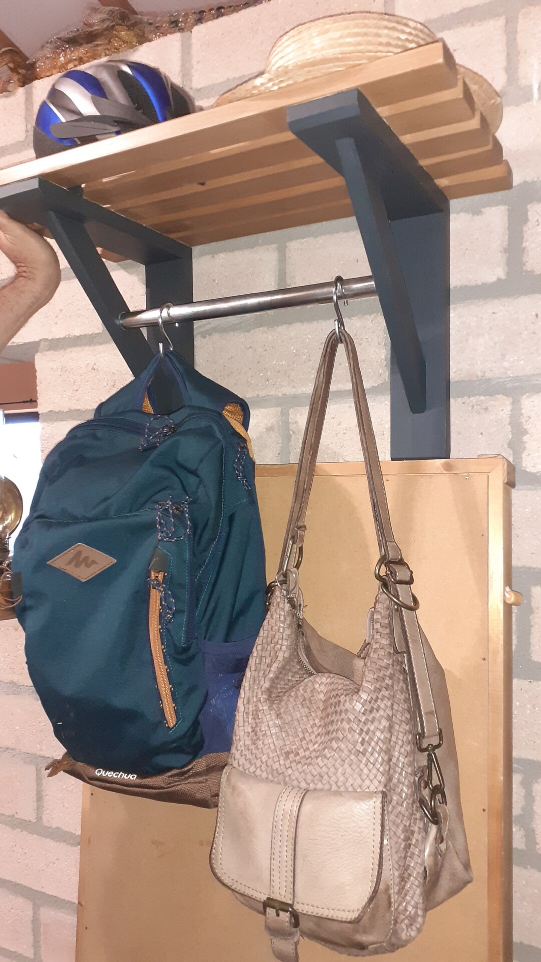 Wall Shelf Holder Helmets and Bags Etsy