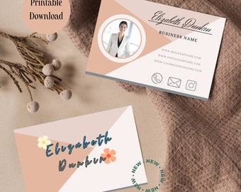 Thank You Printable Card | Editable Small Business Thank You Cards | Canva Template | Printable | Personalized Business Card