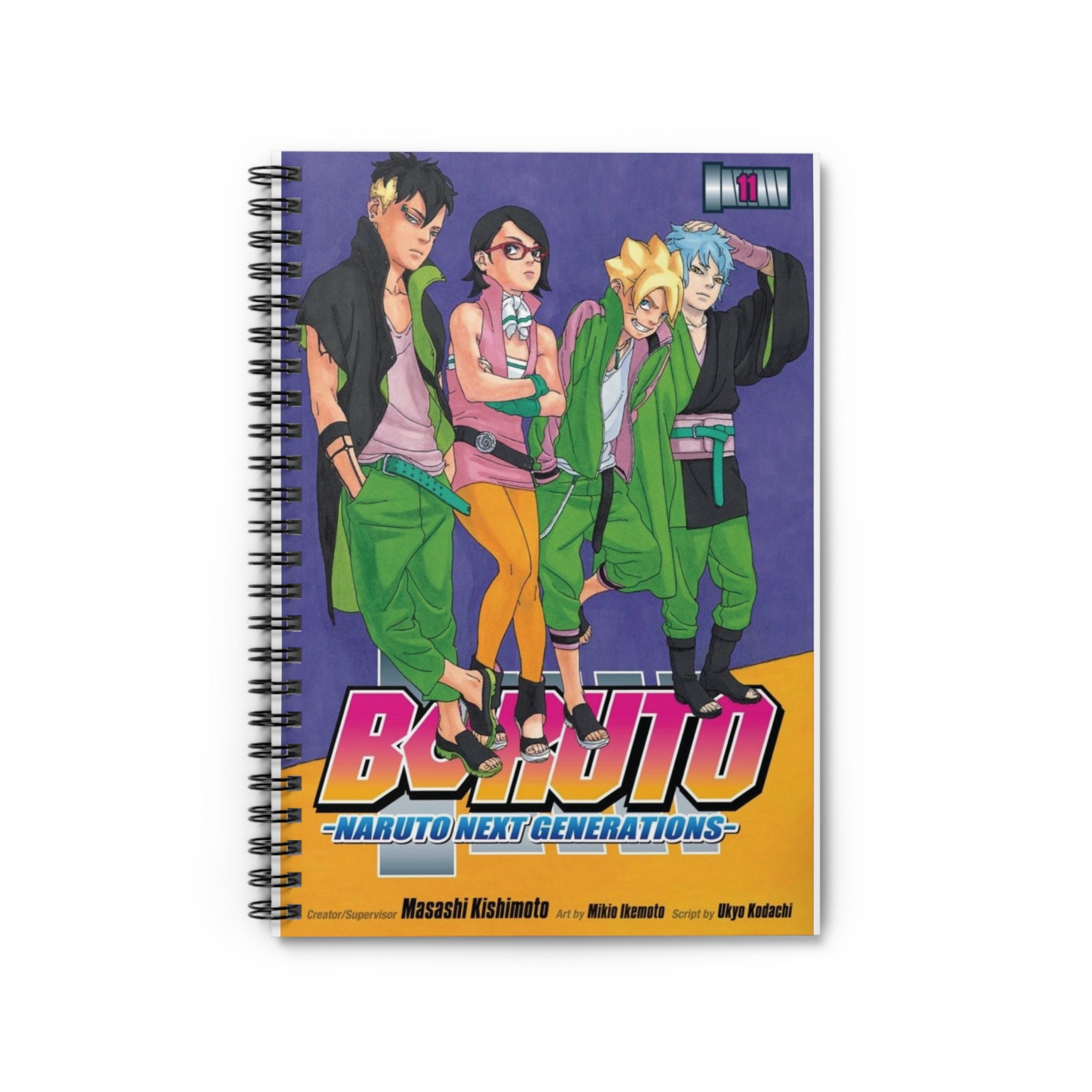 Sketchbook for drawing anime Naruto, notepad for records, anime office,  Naruto, Sketchbook Notepad with the rings