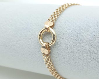 Gold Bismarck Bracelet, Sailor Claps Bismarck Bracelet, Mariner Claps Gold Bismarck necklace, Spring Claps Bismarck bracelet, Woman Bracelet