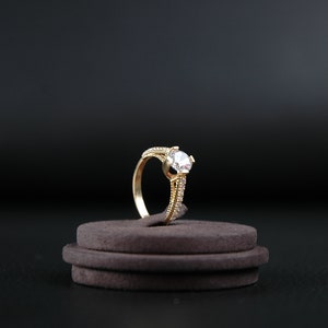 10K Gold Ring, 8K Gold Ring, gift ring, grandma ring, girls ring, mom ring, anniversary gift, Birthday gift for her, mothers day gift, zdjęcie 10