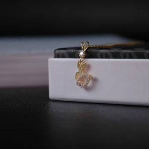 14K Gold Pendant, Small Rabbit pendant, Bunny pendant, Gold rabbit charm, Rabbit necklace charm, mothers day gift, girls pendant, 14K Rabbit image 10