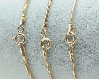 Solid Gold Round Snake Bracelet, Solid Gold Round Herringbone Bracelet,14K Gold Tondo bracelet,Solid Gold Round Snake chain,Gold Snake Chain