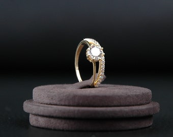 10K Goldring, 8K Goldring, exquisiter Goldring, Geburtstagsgeschenk, Weihnachtsgeschenk, Geschenk für sie, Oma-Ring, Mädchenring, Jubiläumsgeschenk