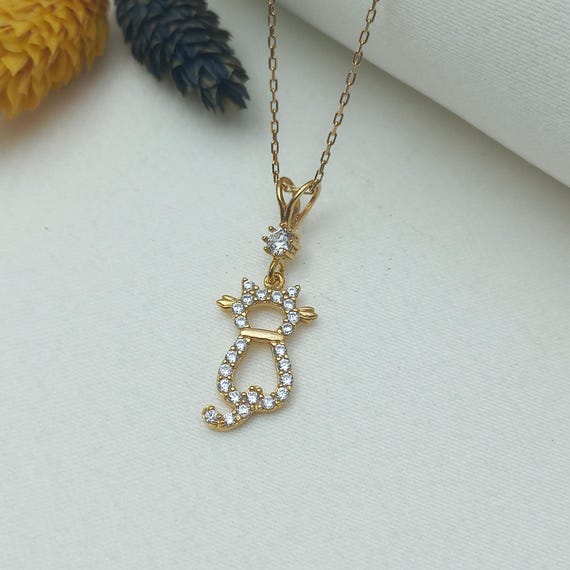 gold cat charm, cat love pendant, cat necklace, golden feline jewelry, playful cat pendant, charming kitty necklace, gold cat jewelry charm