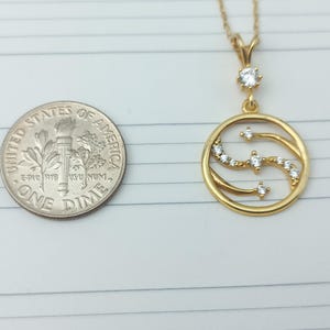 thin gold chain, 14k fashion necklace, gold charm necklace, special occasion gift, unique necklace, gold dainty pendant, sentimental gift