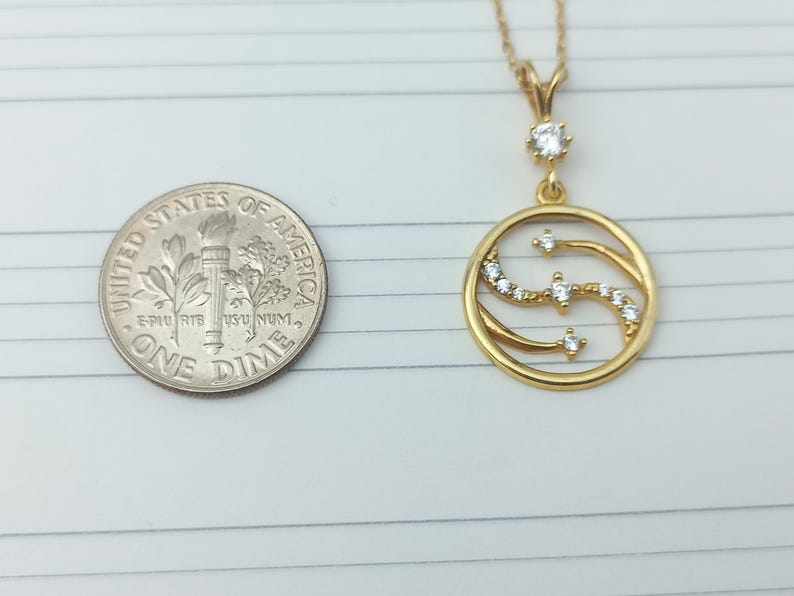 thin gold chain, 14k fashion necklace, gold charm necklace, special occasion gift, unique necklace, gold dainty pendant, sentimental gift