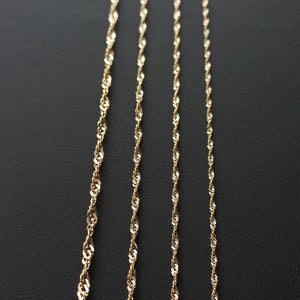 14K Gold Singapore Chain, Gold Chain, Special Chain, Man Gold Chain, Woman Gold Chain, Gift For Her, Special Singapore, Gold Singapore, Gift