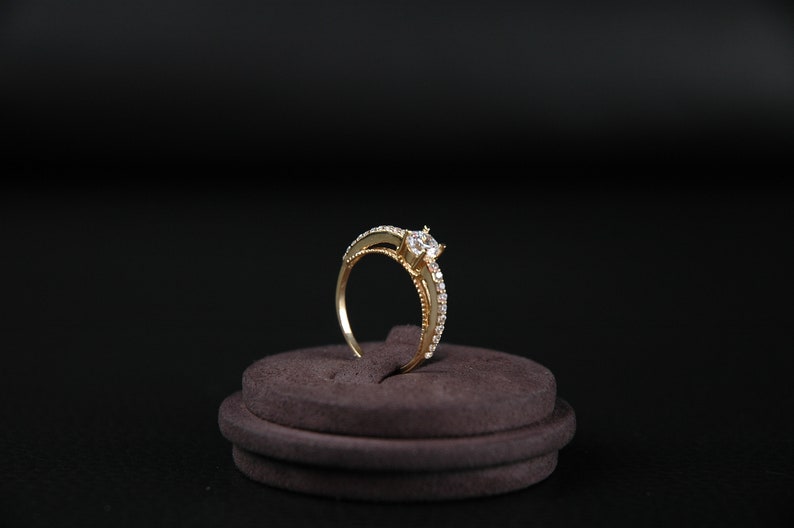 Bague en or 10K, bague en or 8K, bague pour femme, cadeau fête des mères, cadeau d'anniversaire, cadeau de Noël, cadeau pour elle, bague grand-mère, bague fille, bague maman image 10