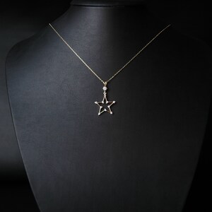 Colgante Oro 14K, Especial, Colgante, Colgante Estrella Oro, Colgante Delicado, Llave De Mi Corazón, Regalo Para Mamá, Regalo Para Mujer, Colgante Mujer, 14K imagen 8