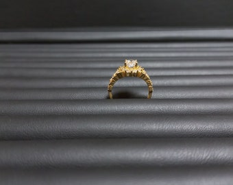 14K Gold Ring, Solitaire ring, Diamond ring, Engagement ring, Wedding ring, Gemstone ring, Vintage ring, Custom ring, Handmade ring,