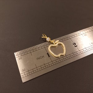 8K Gold Pendant, Apple Pendant, Apple Necklace, Gold Apple Pendant, Unique pendant, Handmade pendant, Delicate pendant, Minimal necklace,