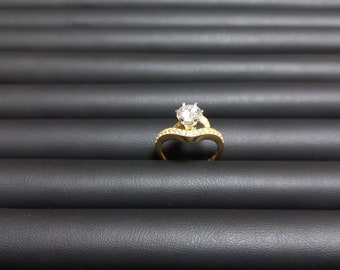 14K Gold Ring, Minimalist ring, Unique ring, Fashion ring, Stackable ring, Affordable ring, Dainty ring, Modern ring, Halo ring, Cocktail