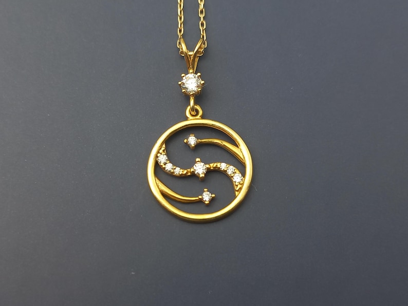 thin gold chain, 14k fashion necklace, gold charm necklace, special occasion gift, unique necklace, gold dainty pendant, sentimental gift
