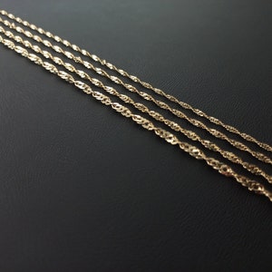 14K Gold Singapore Chain, Gold Chain, Special Chain, Man Gold Chain, Woman Gold Chain, Gift For Her, Special Singapore, Gold Singapore, Gift image 5