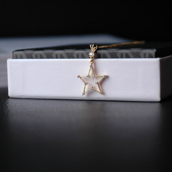 14K Gold Pendant, Special, Pendant,  Gold Star Pendant, Delicate pendant, Key To My Heart, Gift For Mom, Gift For Woman, Woman Pendant, 14K