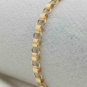 14Kソリッドゴールドボックスブレスレット、ソリッドゴールドロロチェーンネックレス、ゴールドラウンドブレスレット、ゴールドボックスバングル、スペシャルゴールドブレスレット、5 mmゴールドチェーン