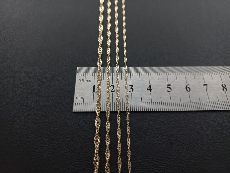 14K Gold Singapore Chain, Gold Chain, Special Chain, Man Gold Chain, Woman Gold Chain, Gift For Her, Special Singapore, Gold Singapore, Gift