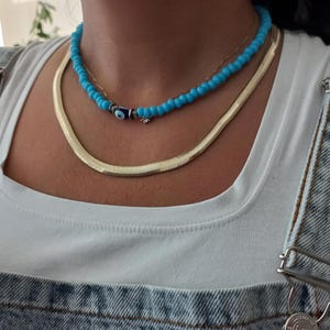 14K Solid Gold 5.3mm Snake Chain Necklace, Solid Gold Snake Bracelet, Woman Chain Necklace, 5,3mm Herringbone Chain, Jumbo Size Snake Chain