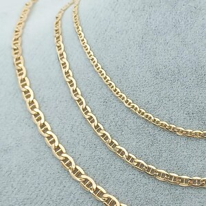 14K Solid Yellow Gold Anchor Chain Extender For Necklaces & Bracelets