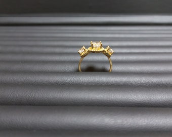 14K Gold Ring, Thin band ring, Delicate ring, Classic ring, Boho ring, Gold ring, Yellow gold ring, Real gold ring, Statement ring,Art ring,