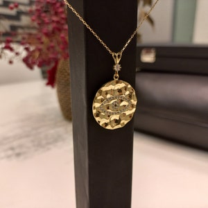 8K Gold Pendant, Charm necklace, women's pendant, mothers day gift, birthday gift, Fine Jewelry, christmas gift, gift for her, Love Gift imagem 10