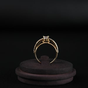 Bague en or 10K, bague en or 8K, bague pour femme, cadeau fête des mères, cadeau d'anniversaire, cadeau de Noël, cadeau pour elle, bague grand-mère, bague fille, bague maman image 8