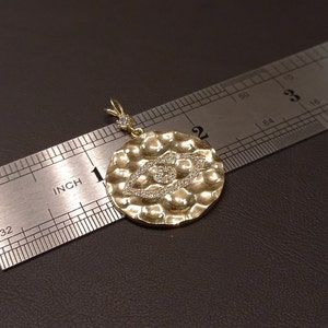 8K Gold Pendant, Charm necklace, women's pendant, mothers day gift, birthday gift, Fine Jewelry, christmas gift, gift for her, Love Gift imagem 3