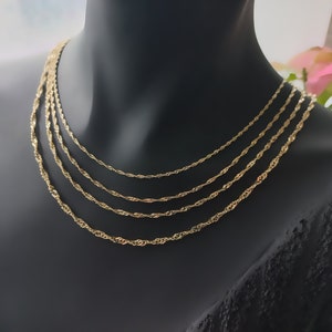 14K Gold Singapore Chain, Gold Chain, Special Chain, Man Gold Chain, Woman Gold Chain, Gift For Her, Special Singapore, Gold Singapore, Gift image 10