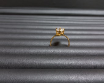 14K Gold Ring,Minimal ring, Timeless ring, Chic ring, Trendy ring, Pearl ring, Birthstone ring, Cluster ring, Halo ring, Bohemian ring,