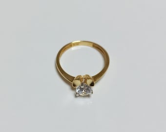14K Gold Ring, Real ring, Gold ring, Solitaire ring, Diamond ring, Engagement ring, Wedding ring, Gemstone ring, Vintage ring, Custom ring