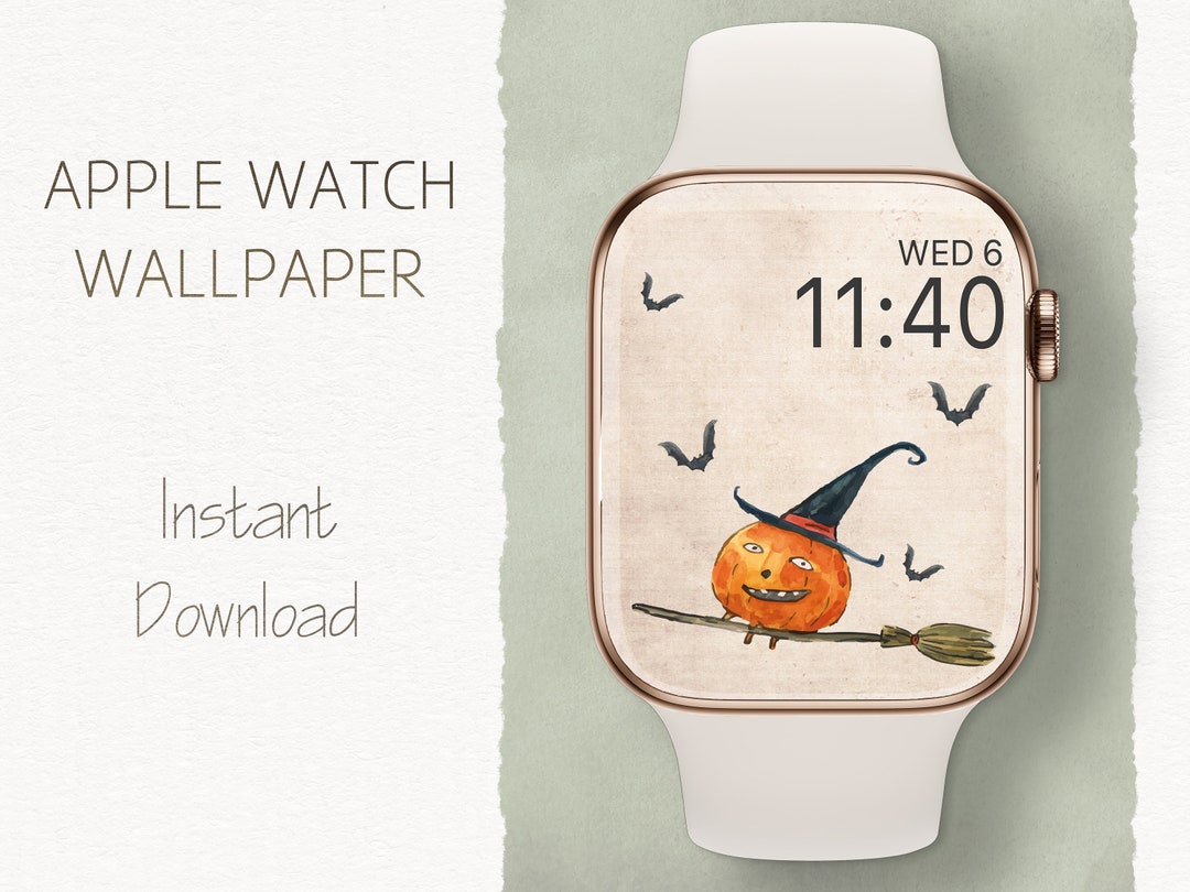 Apple Watch Wallpaper Halloween Apple Watch Face Black Bat Etsy