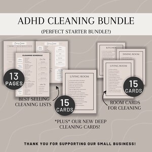 Intense Cleaning Checklist for ADHD Cleaning Checklist Hyperfocus Cleaning Tasks Deep Clean Guide Spring Cleaning Fall Cleaning Lists