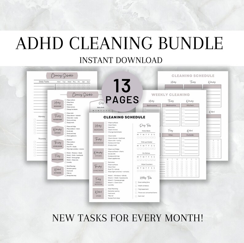ADHD Cleaning Checklist | ADHD Cleaning Hack | ADHD Cleaning Tips