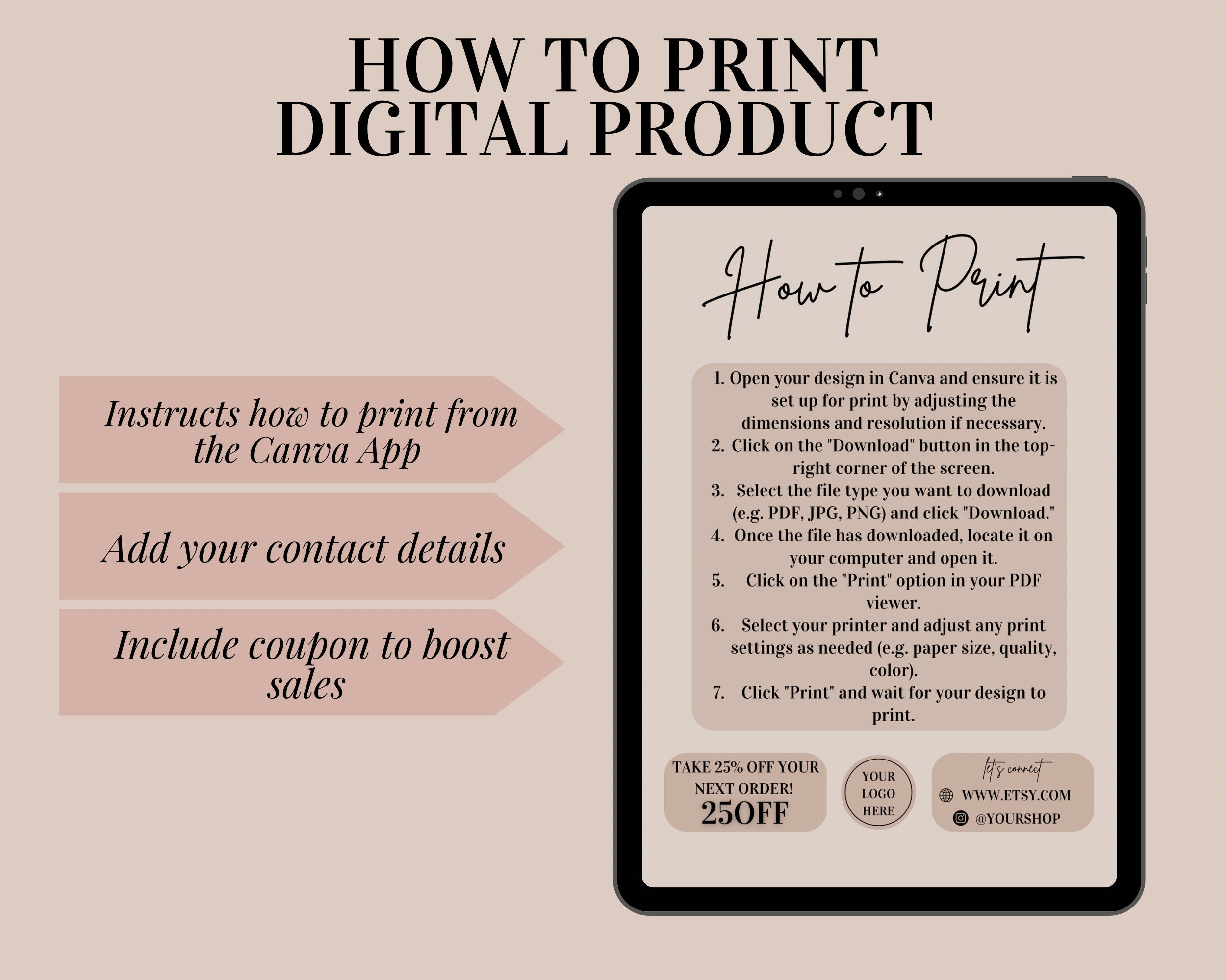 Etsy Digital Product Templates Thank You Note For Digital Downloads Etsy Digital Product Templates Thank You Note For Digital Downloads