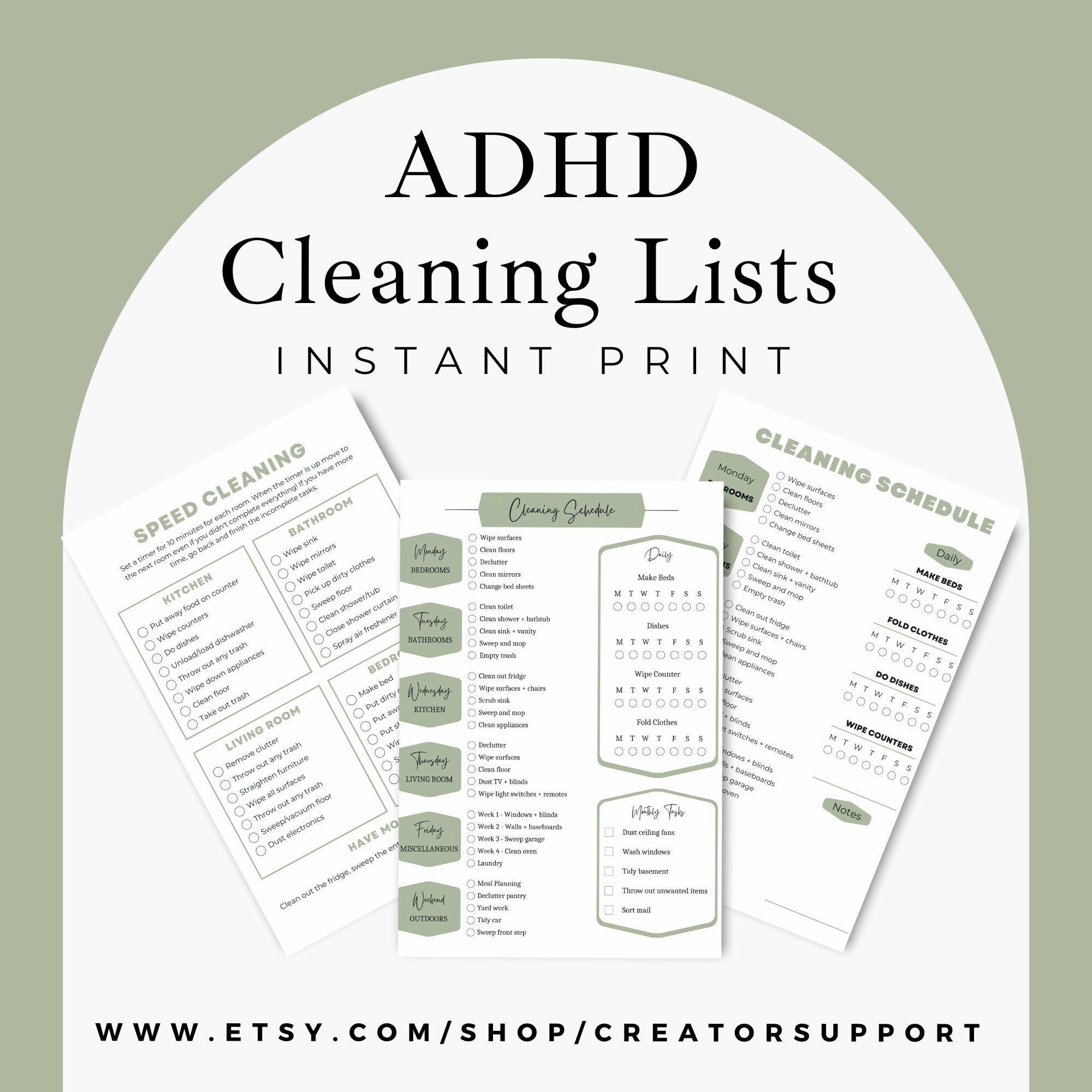 ADHD Cleaning Checklist ADHD Cleaning Hack ADHD Cleaning Tips Adhd Cleaning Schedule Adhd