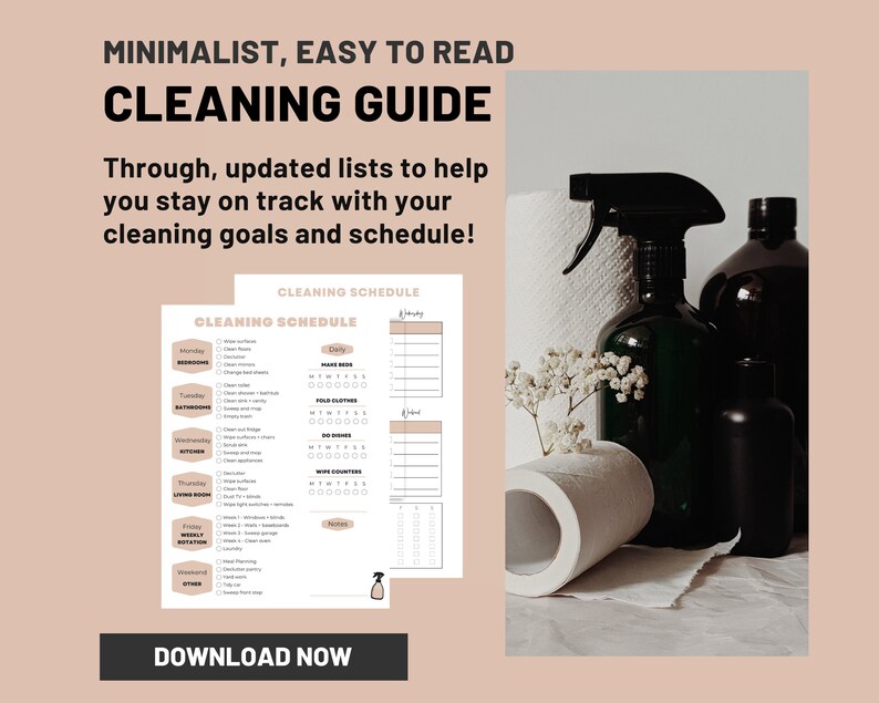 ADHD Cleaning Checklist Room Cleaning Cards for ADHD ADHD Cleaning Tips