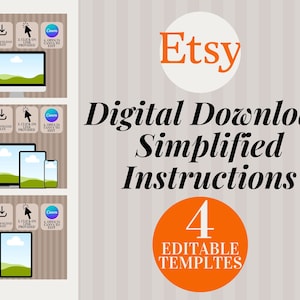 Etsy Shop Download Instructions Template | Etsy Download Template for Etsy Shop owners