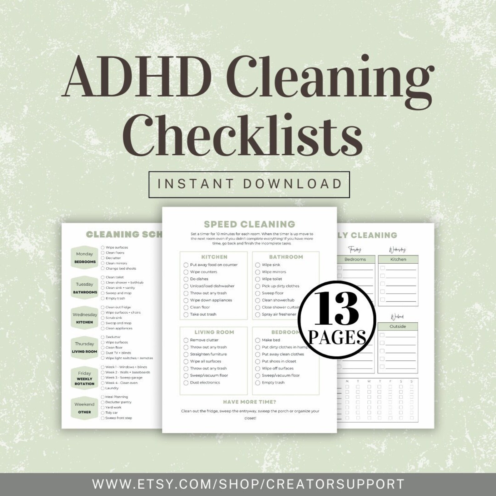 ADHD Cleaning Checklist ADHD Cleaning Hack ADHD Cleaning Tips Adhd