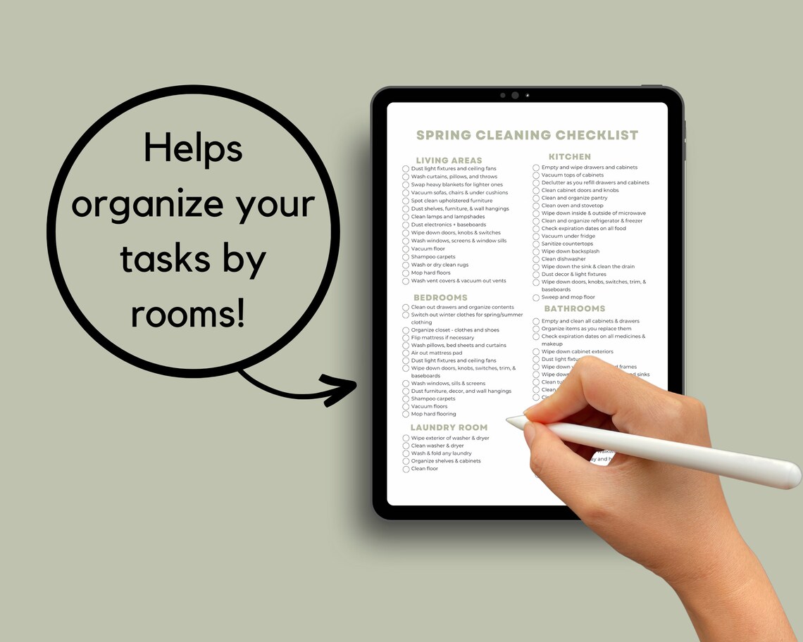 ADHD Cleaning Checklist Goodnotes Goodnotes Cleaning List ADHD Cleaning