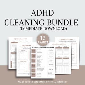 ADHD Cleaning Checklist | ADHD Cleaning Hack | ADHD Cleaning Tips | adhd cleaning schedule | adhd bedroom cleaning checklist | pdf