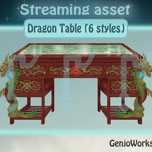 Dragon Table | Streaming and VTuber Asset | Digital Download
