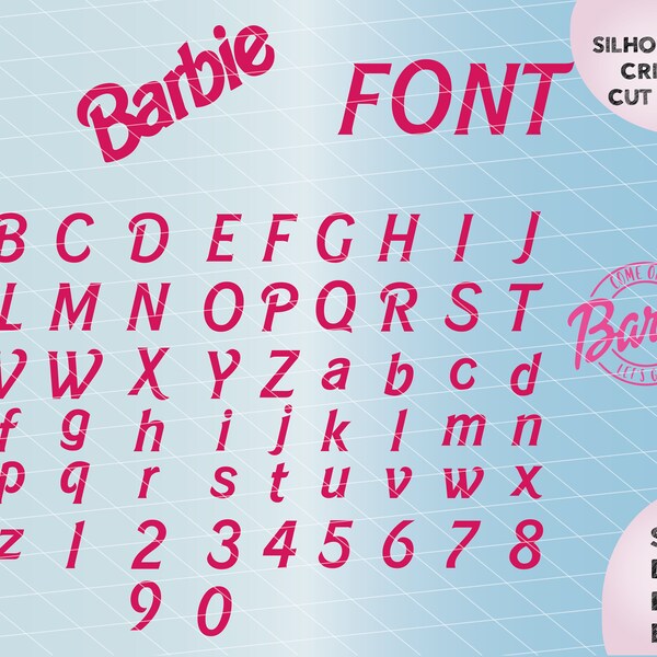 Barbie Font - Etsy